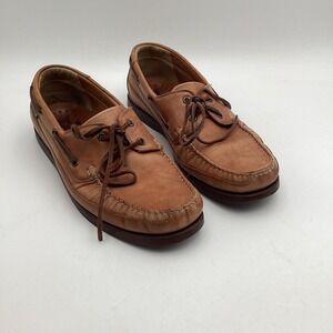 Mephisto Spinnaker Mens Tan Leather Boat Shoes Deck Shoes Size 10.5 US 10 EUR